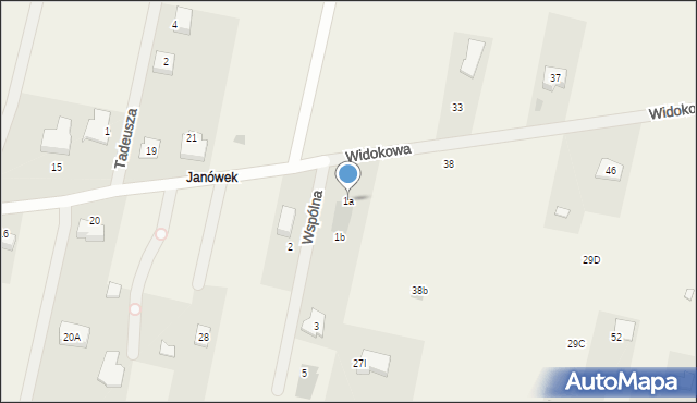 Leszno, Wspólna, 1a, mapa Leszno