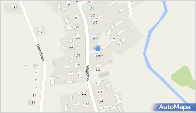 Lisie Jamy, Wspólna, 109, mapa Lisie Jamy