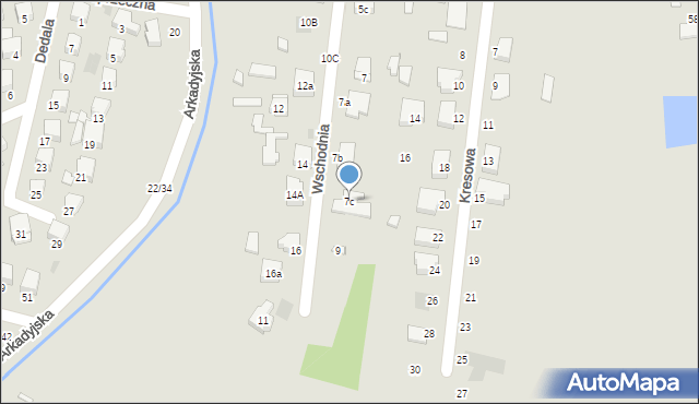 Łowicz, Wschodnia, 7c, mapa Łowicza