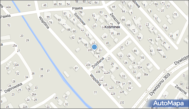 Lublin, Wspólna, 102, mapa Lublina