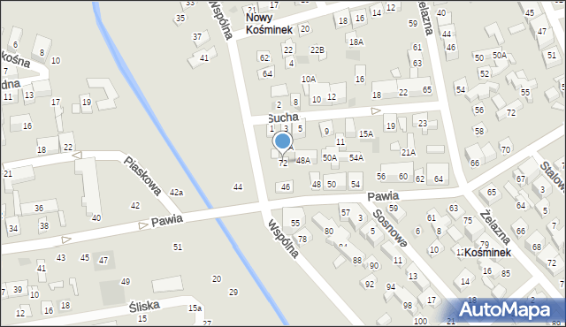 Lublin, Wspólna, 72, mapa Lublina