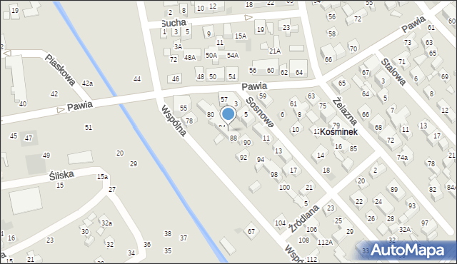 Lublin, Wspólna, 86, mapa Lublina