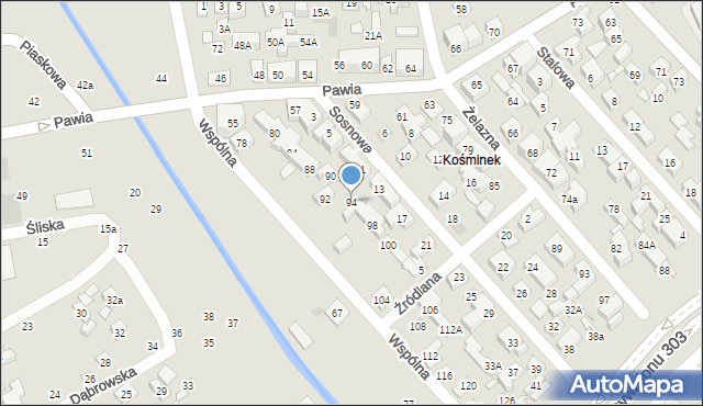 Lublin, Wspólna, 94, mapa Lublina