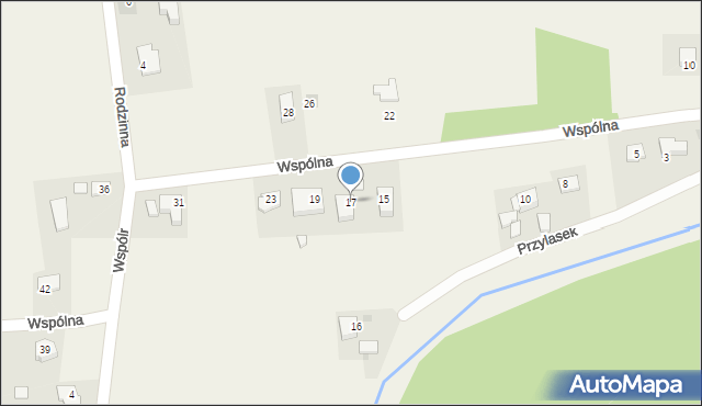 Łuczyce, Wspólna, 17, mapa Łuczyce