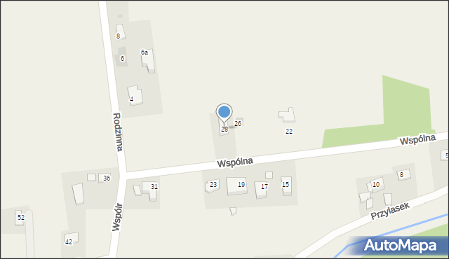 Łuczyce, Wspólna, 28, mapa Łuczyce