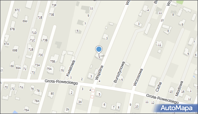 Maków Nowy, Wspólna, 1, mapa Maków Nowy