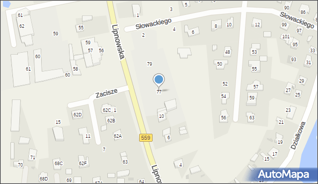 Mańkowo, Wspólna, 77, mapa Mańkowo