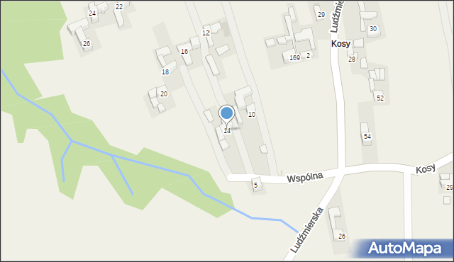 Maruszyna, Wspólna, 14, mapa Maruszyna