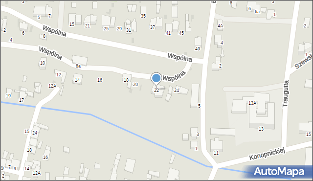 Miechów, Wspólna, 22, mapa Miechów