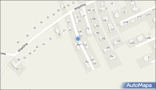 Modlniczka, Wspólna, 35A, mapa Modlniczka