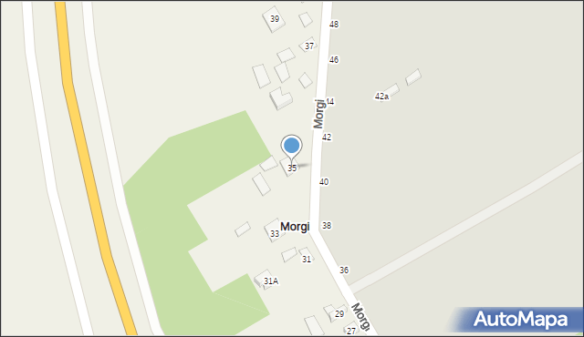 Morgi, Wspólna, 35, mapa Morgi