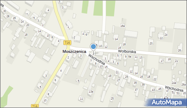 Moszczenica, Wschodnia, 2, mapa Moszczenica