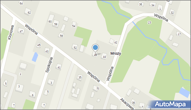 Mrozy, Wspólna, 48, mapa Mrozy