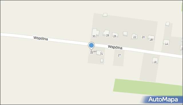 Mysłaków, Wspólna, 33, mapa Mysłaków