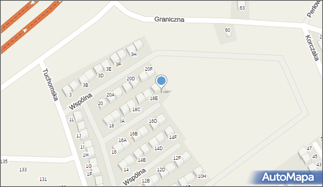 Nowy Tuchom, Wspólna, 18F, mapa Nowy Tuchom