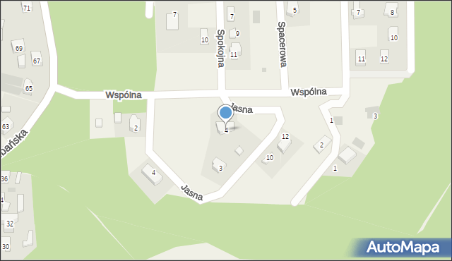 Osiecznica, Wspólna, 4, mapa Osiecznica