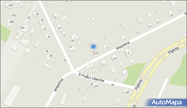 Ostrołęka, Wspólna, 3, mapa Ostrołęka
