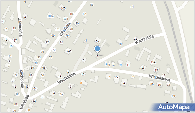 Ostrów Mazowiecka, Wschodnia, 7, mapa Ostrów Mazowiecka