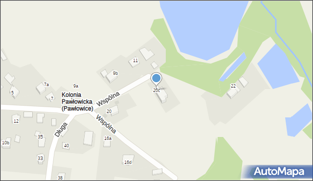 Pawłowice, Wspólna, 20c, mapa Pawłowice