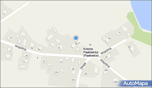 Pawłowice, Wspólna, 7a, mapa Pawłowice