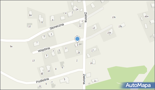 Piła Kościelecka, Wspólna, 1, mapa Piła Kościelecka