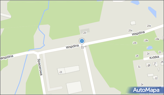 Pionki, Wspólna, 21, mapa Pionki