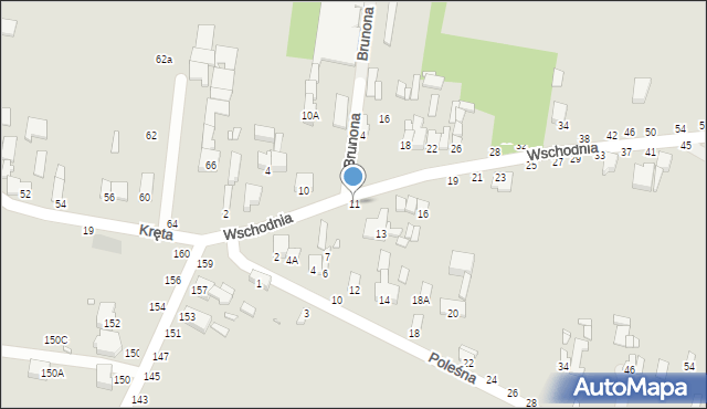 Piotrków Trybunalski, Wschodnia, 11, mapa Piotrków Trybunalski