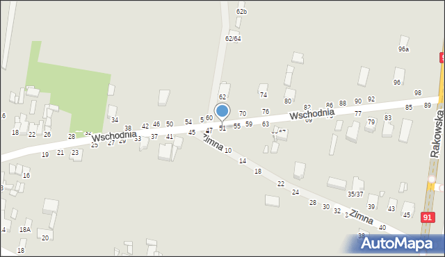 Piotrków Trybunalski, Wschodnia, 51, mapa Piotrków Trybunalski