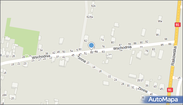 Piotrków Trybunalski, Wschodnia, 55, mapa Piotrków Trybunalski