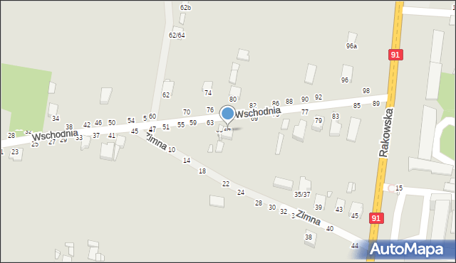 Piotrków Trybunalski, Wschodnia, 67, mapa Piotrków Trybunalski