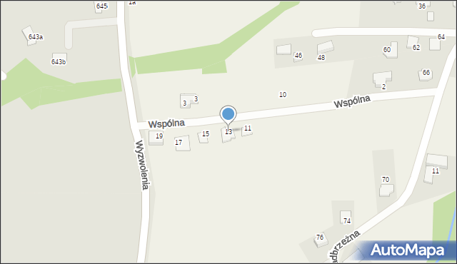 Pisarzowice, Wspólna, 13, mapa Pisarzowice