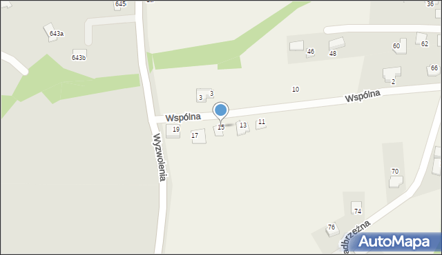 Pisarzowice, Wspólna, 15, mapa Pisarzowice