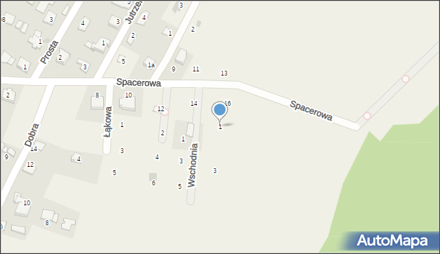 Podolsze, Wschodnia, 1, mapa Podolsze