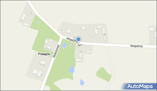 Powązki, Wspólna, 13a, mapa Powązki