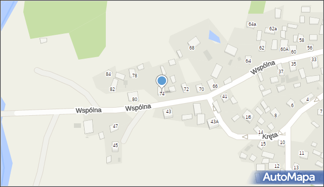 Przyszów, Wspólna, 74, mapa Przyszów