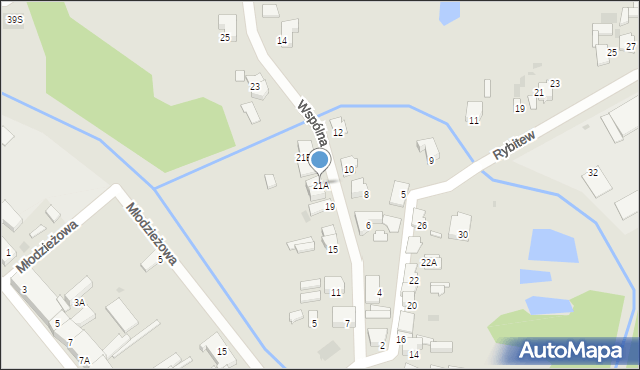 Pułtusk, Wspólna, 21A, mapa Pułtusk