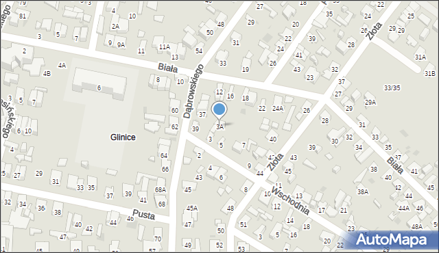 Radom, Wschodnia, 3A, mapa Radomia