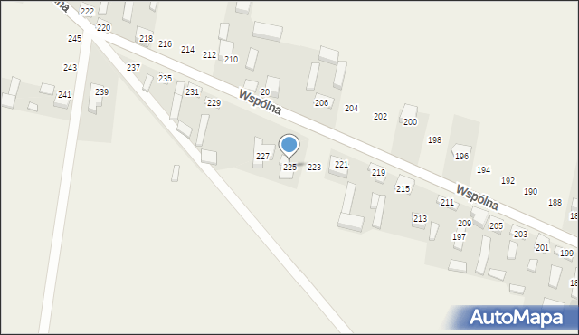 Radziechowice Pierwsze, Wspólna, 225, mapa Radziechowice Pierwsze