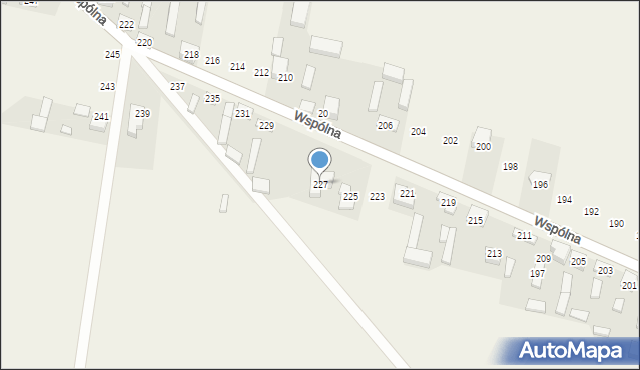 Radziechowice Pierwsze, Wspólna, 227, mapa Radziechowice Pierwsze