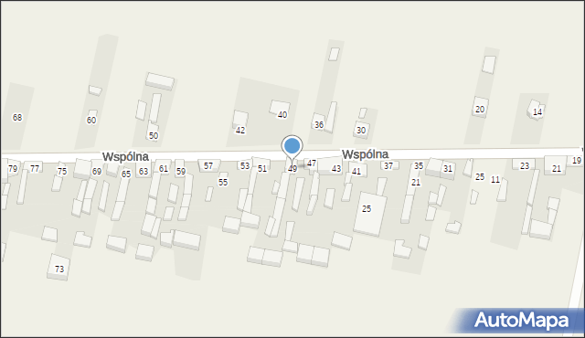 Radziechowice Pierwsze, Wspólna, 49, mapa Radziechowice Pierwsze