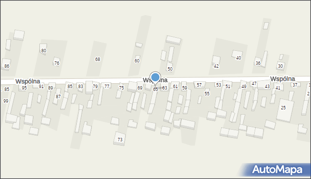 Radziechowice Pierwsze, Wspólna, 65, mapa Radziechowice Pierwsze