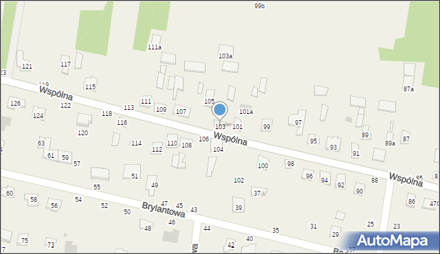 Rakowiska, Wspólna, 103, mapa Rakowiska