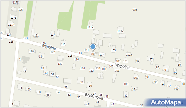 Rakowiska, Wspólna, 109, mapa Rakowiska