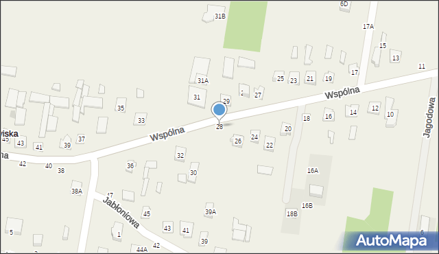 Rakowiska, Wspólna, 28, mapa Rakowiska