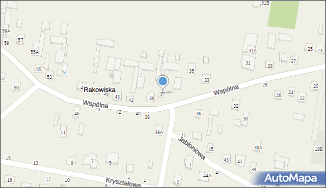 Rakowiska, Wspólna, 37, mapa Rakowiska