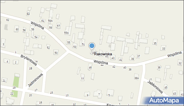 Rakowiska, Wspólna, 49B, mapa Rakowiska