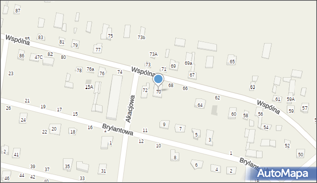 Rakowiska, Wspólna, 70, mapa Rakowiska