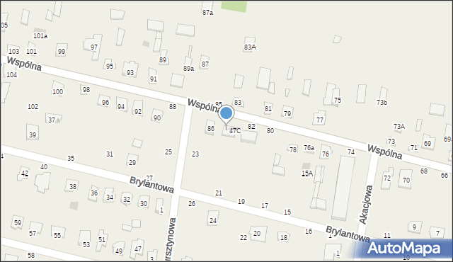 Rakowiska, Wspólna, 84, mapa Rakowiska