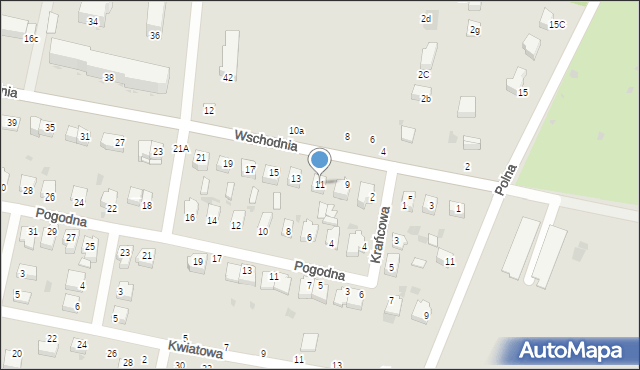 Rejowiec Fabryczny, Wschodnia, 11, mapa Rejowiec Fabryczny