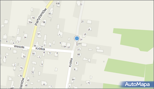 Rogów, Wschodnia, 12, mapa Rogów